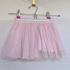Splendid Pink Tulle Skirt with Pleated Design with Attached Shorts